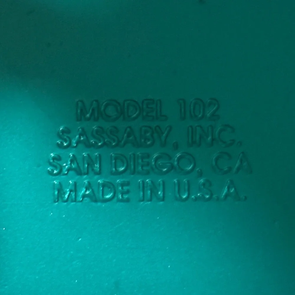 Vintage Sassaby Makeup‎ Organizer Case Teal Green Blue 90s Cosmetic Box Storage